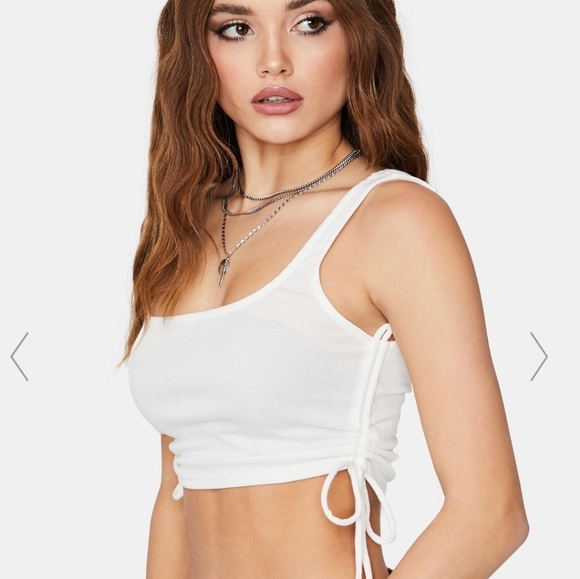 Dolls Kill Tops - NWT Sold Out White Sexy Crop Top 😍